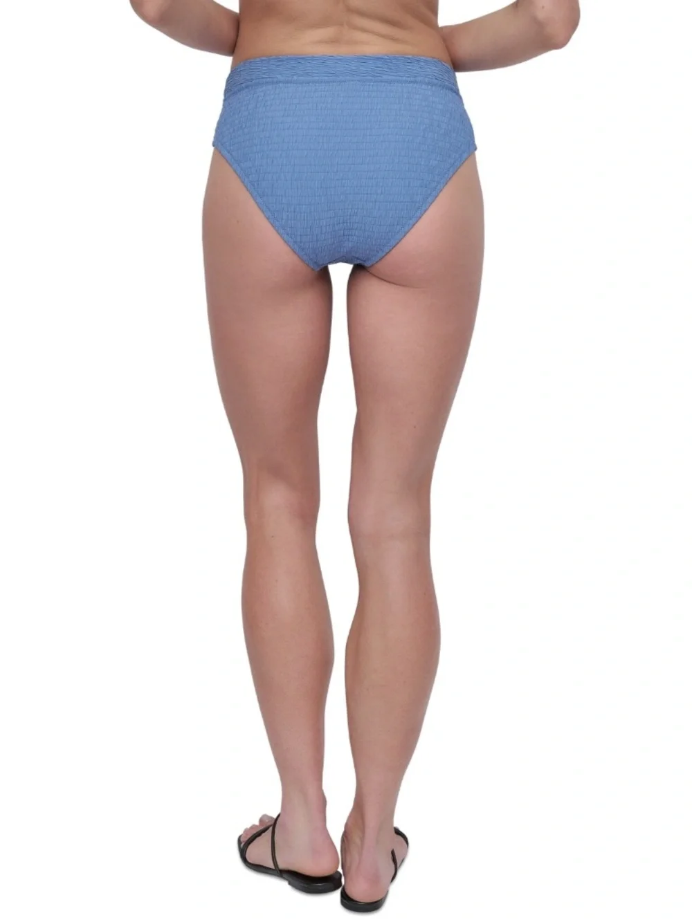 Dkny Women's High Waist Bikini Bottoms - Blue Bell Texture
